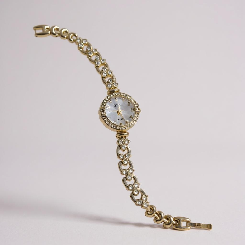 Elegant Crystal Watch & Pearl Bracelet Set – Glimiora Luxe Collection