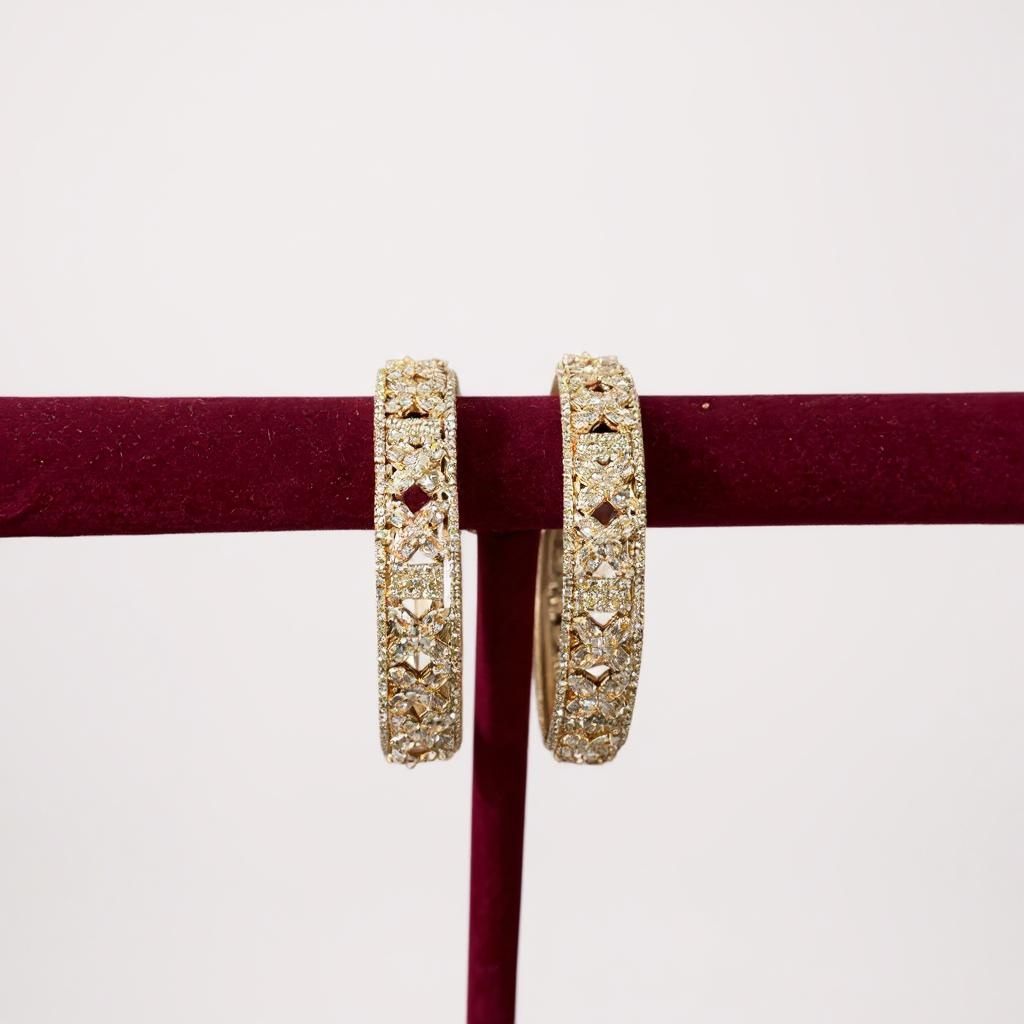 Royal Radiance Gold-Plated Bangles – Glimiora Heritage Edition (Set of 2)