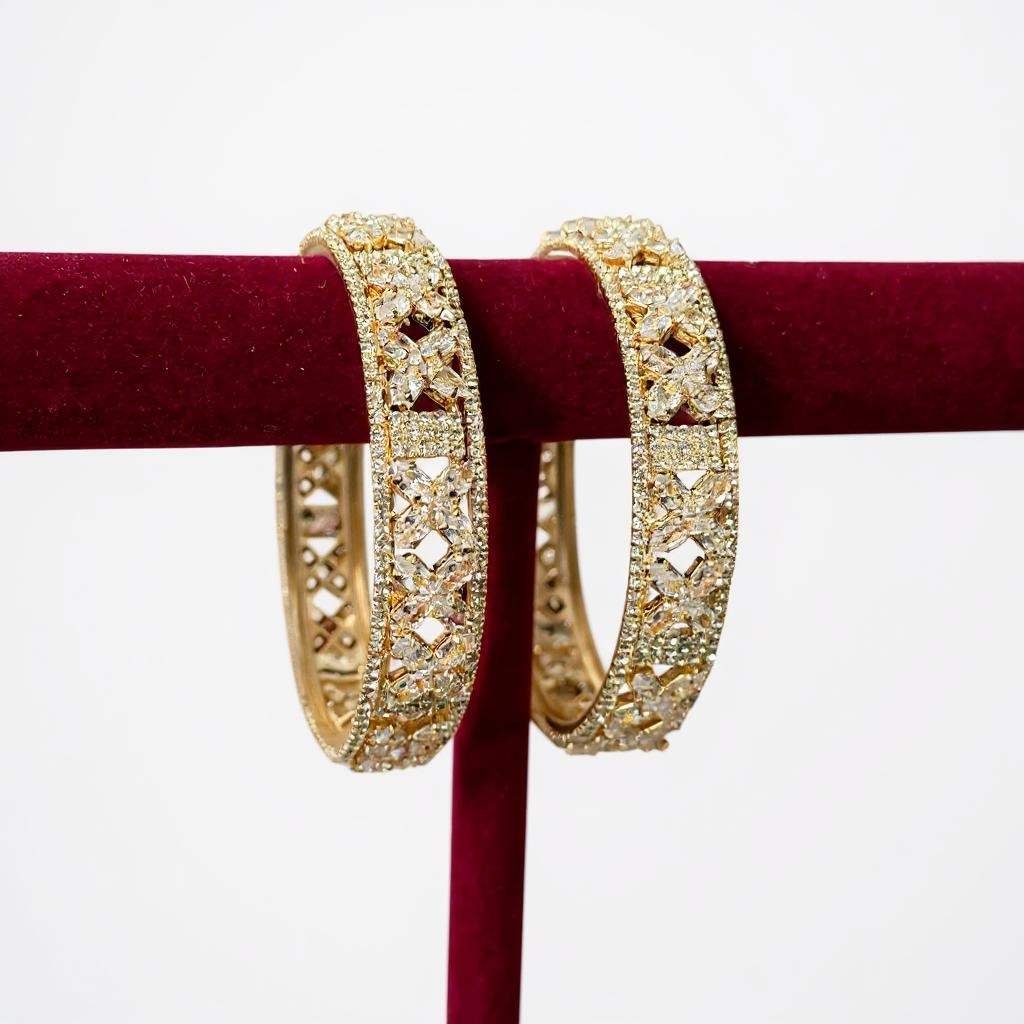 Royal Radiance Gold-Plated Bangles – Glimiora Heritage Edition (Set of 2)