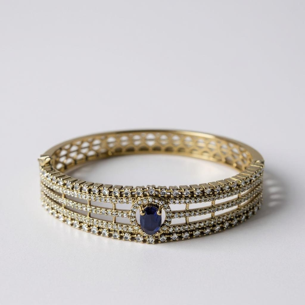 Celeste Regal Gemstone Bracelet – Gold-Plated Elegance (Green & Purple Variants)