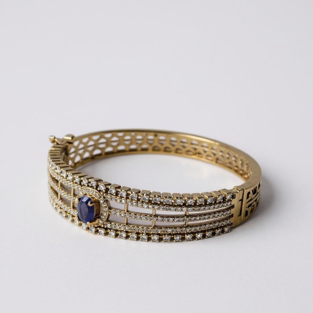 Celeste Regal Gemstone Bracelet – Gold-Plated Elegance (Green & Purple Variants)