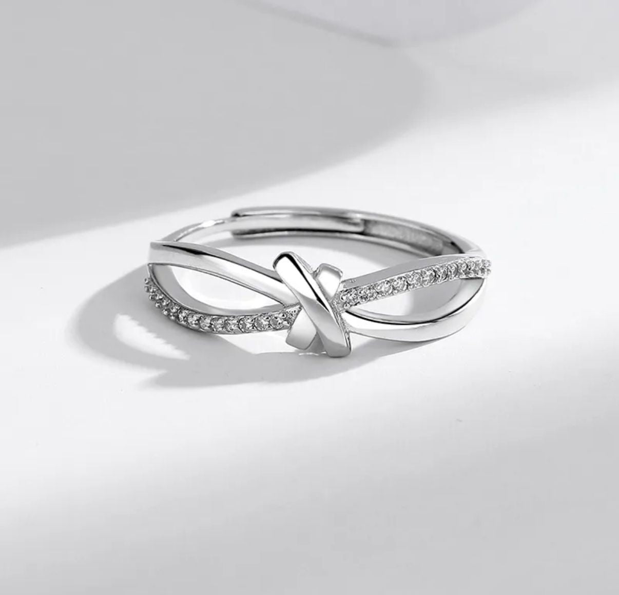 π Infinity Crossover Adjustable Ring β Silver