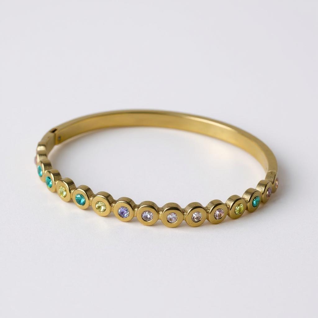 Radiant Rainbow Crystal Bangle