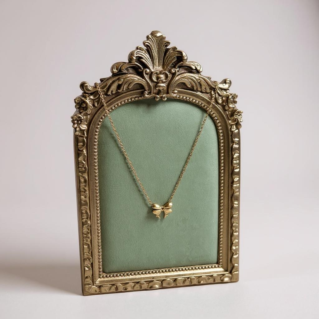 Glimiora Dainty Gold Bow Necklace – Minimalist Charm