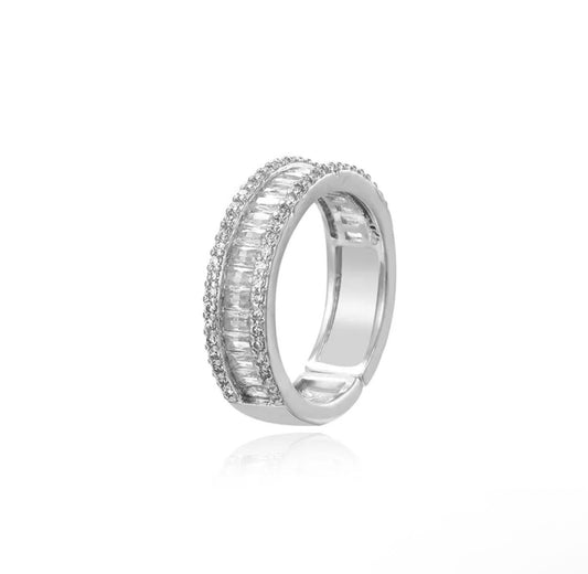 Glimiora Silver Eternity Ring – Infinite Sparkle in Silver